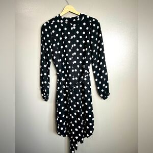 Banana Republic Factory polka dot shirt dress belted long sleeve office